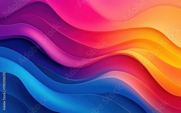 Fototapeta A vibrant rainbow gradient with smooth transitions between colors, creating a bold and inclusive background