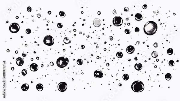 Fototapeta White background water drop icons for design projects and concepts