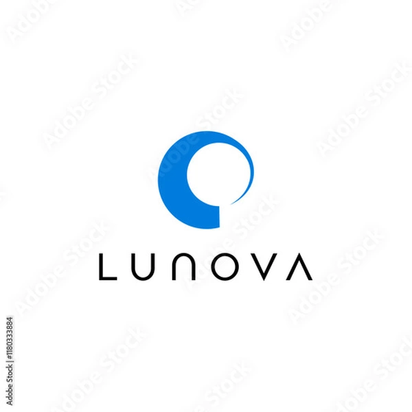Fototapeta Lunova Rounded Circle Global Innovative logo design highlights vibrant clarity and modern global creativity, crafted as an editable vector brand identity.