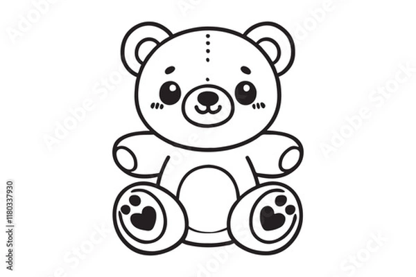 Fototapeta Teddy Bear Coloring Pages