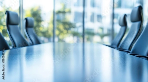 Fototapeta Table Top And Blur Office of the Background