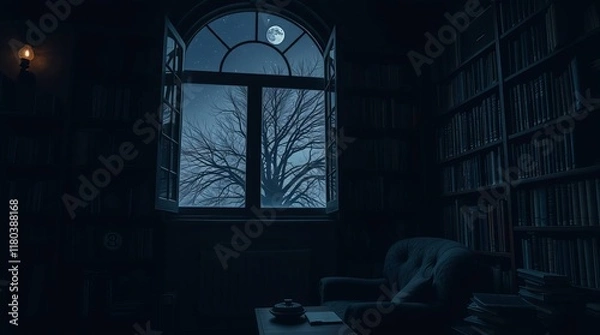 Fototapeta window in the dark