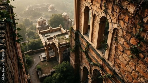 Obraz old bridge over the city