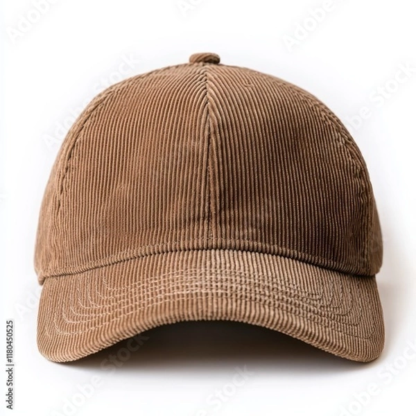 Fototapeta Brown Corduroy Cap with Classic Design and Simple Style