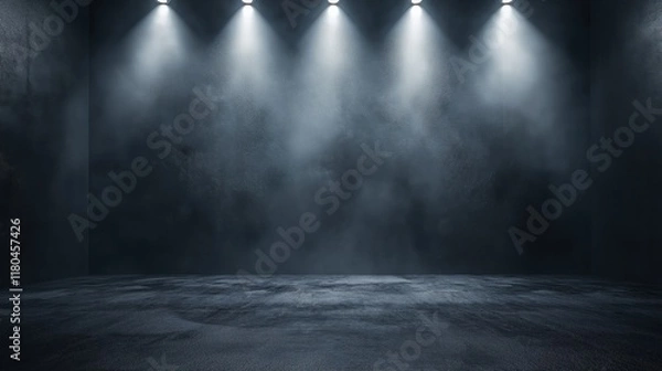 Obraz Neutral Gray Studio Backdrop for Stock Photo Shoots, Perfect for Versatile and Professional Photography