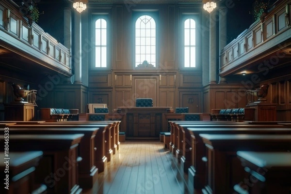 Fototapeta Detailed Image of Benchmarks of Fairness the Judges Role in the Courtroom