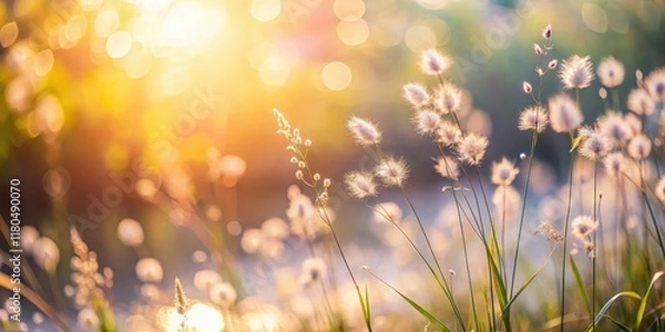 Fototapeta Soft focus, natural texture, serene atmosphere, soft light blurred background, serenity