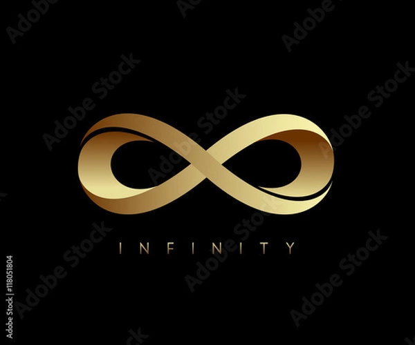 Obraz infinity gold sign 