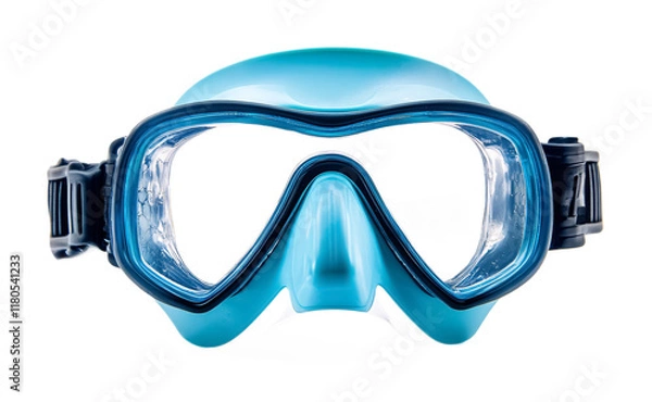 Obraz Clear Snorkel Mask for Underwater Exploration Isolated on White Background