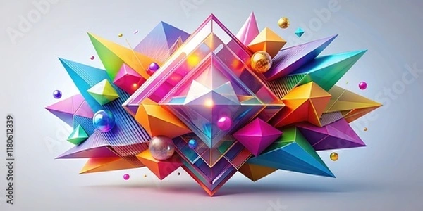 Fototapeta Abstract Colorful Geometric Shapes