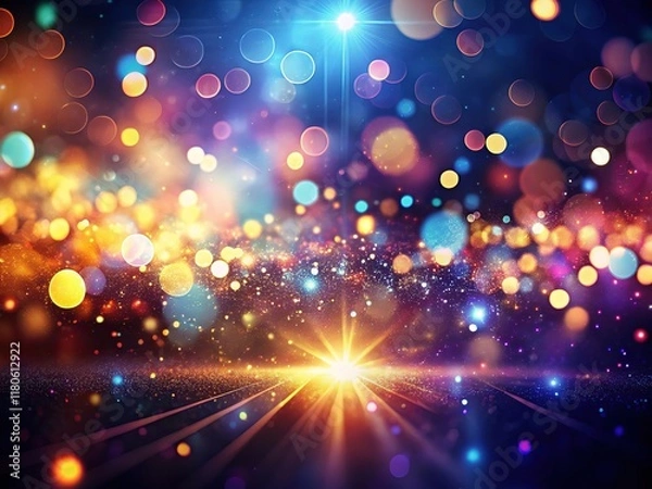 Fototapeta Abstract Digital Glowing Bokeh Backgrounds -  Dark, Bright, and Sharp