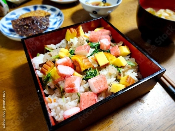 Obraz ちらし寿司の夕食