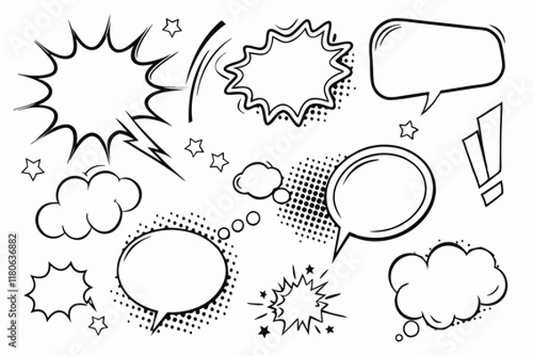 Fototapeta buble chat illustration