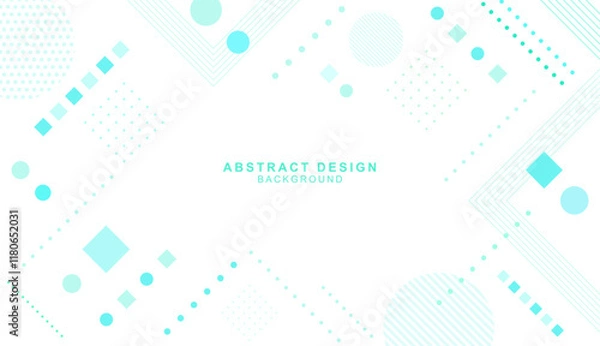 Fototapeta 四角・線・丸などで組み合わせた幾何学的な背景素材