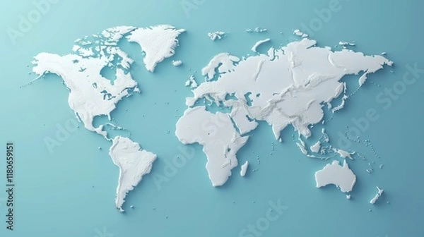 Fototapeta Art World Map