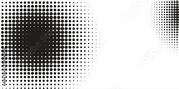 Obraz Wave halftone pattern. Halftone dots background.