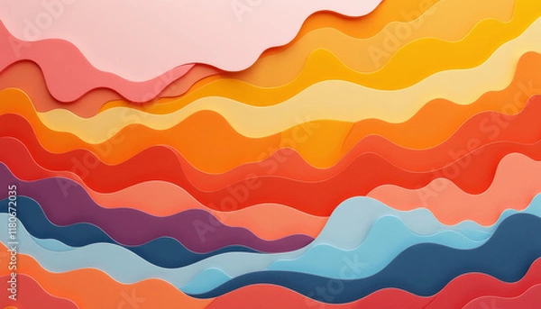 Fototapeta Colorful Abstract Layering Background Design