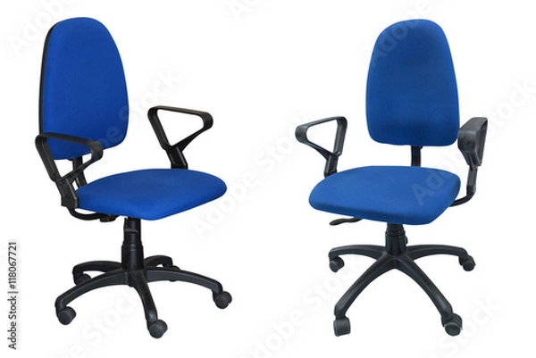 Fototapeta two blue chair computer