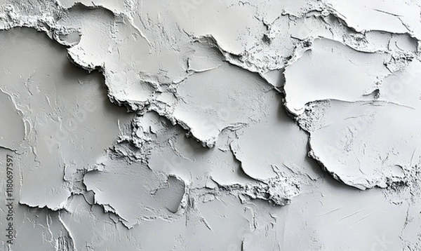 Fototapeta Textured gray plaster wall background.  Perfect for design projects needing a rough, artistic backdrop.