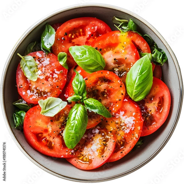 Obraz tomato and basil salad