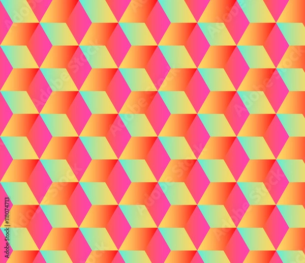 Fototapeta Abstract geometric background with cubes
