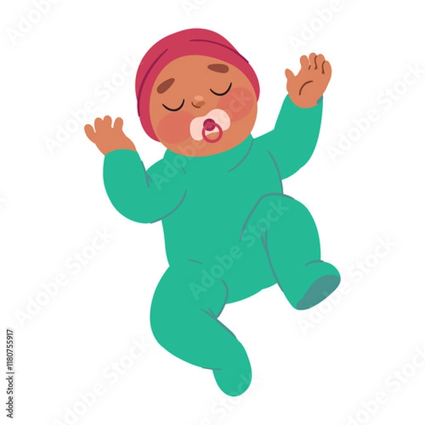 Obraz sleeping baby boy with pacifier