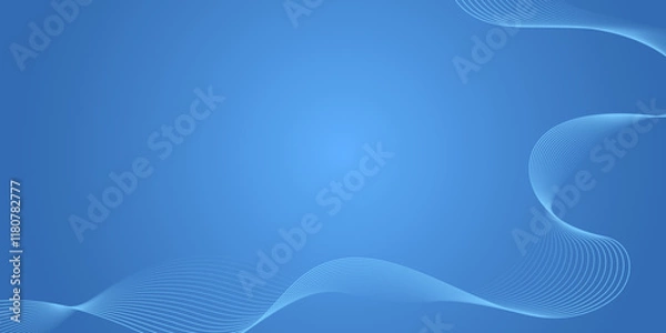 Fototapeta Blue Wave Lines Pattern Abstract Background. Vector Illustration. Wallpaper. Backdrop.