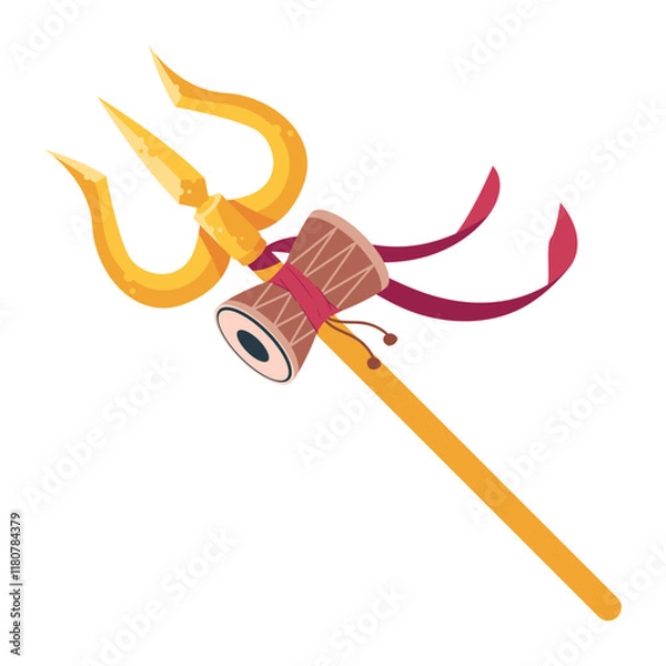 Obraz shivaratri golden trishul