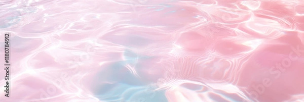 Obraz Soft pink and blue water surface with gentle ripples and reflections