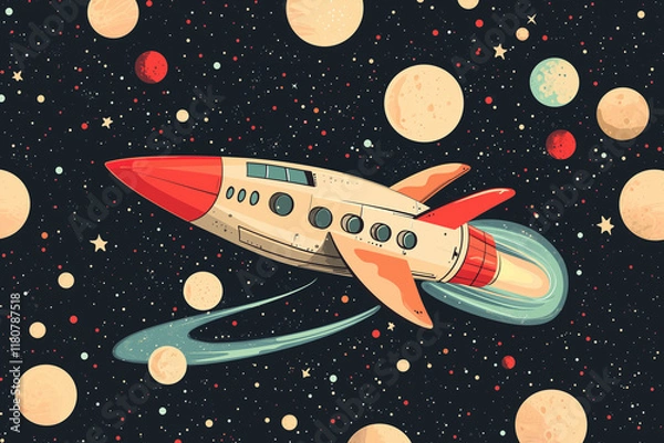 Obraz Midcentury Spaceship Design