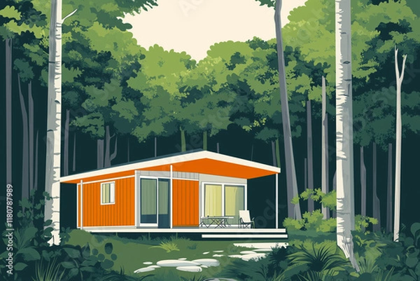 Obraz Midcentury Camping