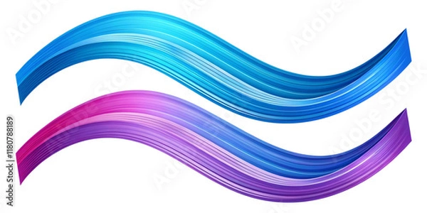 Obraz gradient colors 3d brushstrokes modern graphic design elements