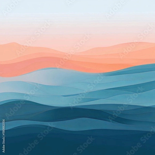 Fototapeta abstract ocean and sunset background
