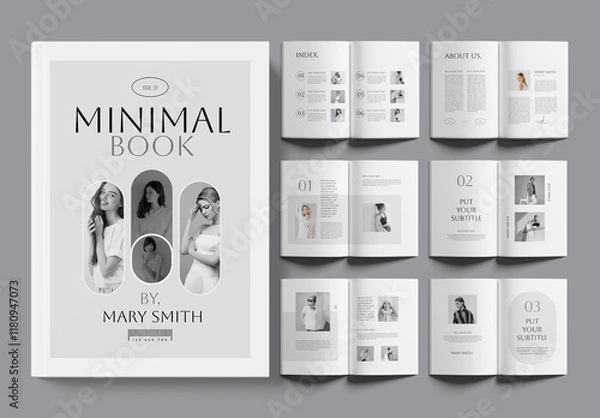 Fototapeta Minimal Book Layout