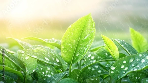 Fototapeta Hyper-realistic visualization of natural transpiration