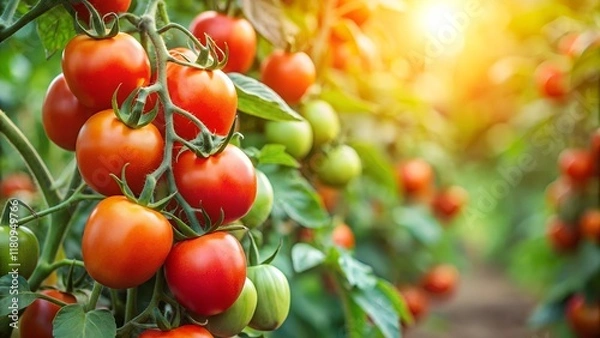 Obraz tomatoes in the garden