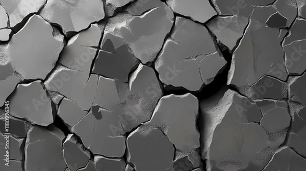 Fototapeta Large cracks on transparent background.