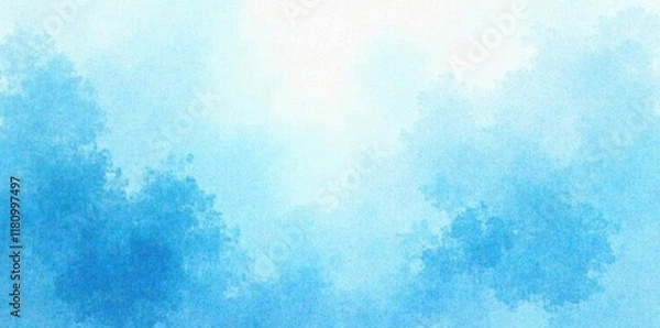 Obraz Soft, diffused light blue watercolor wash, textured , pastel, calm
