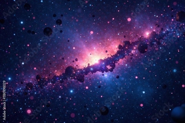 Obraz Vast, starlit expanse, countless sparkling stars , twinkles, dark, pattern