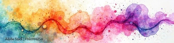 Obraz Vibrant watercolor washes, perfect for business cards and flyers , creative, vector, high quality