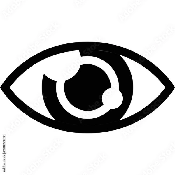 Fototapeta Simple vector icon eye
