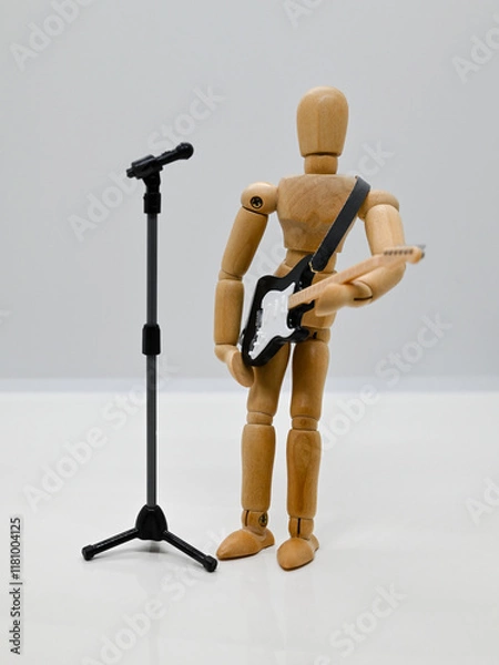 Obraz ギターを持ったデッサン人形