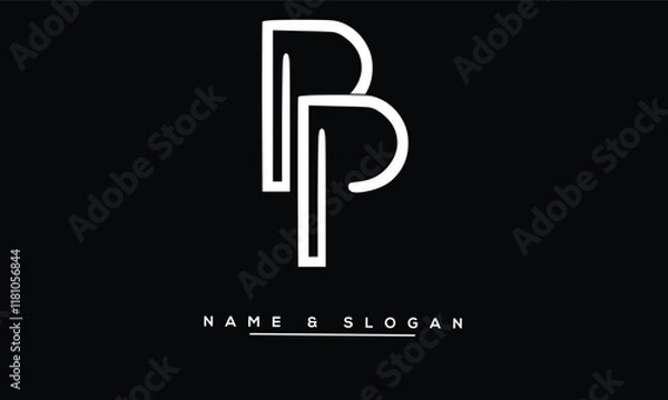 Fototapeta PP Abstract Letters Logo Monogram