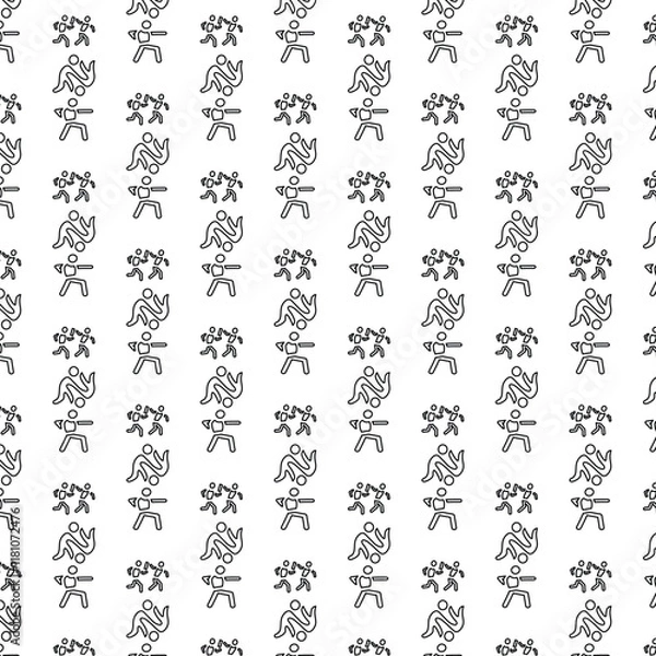 Obraz Marathon Icon Pattern Design For Social Media Template Background