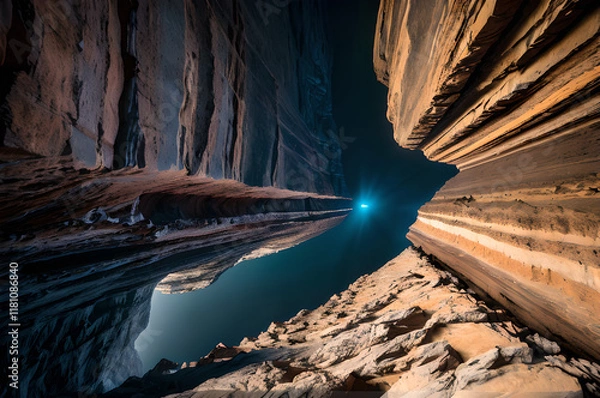 Obraz 峡谷の断崖絶壁