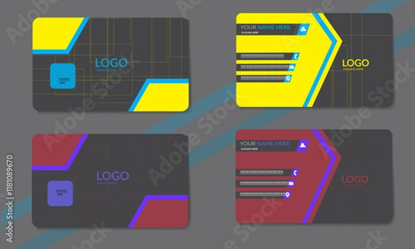 Obraz business, card, templat, vector, design