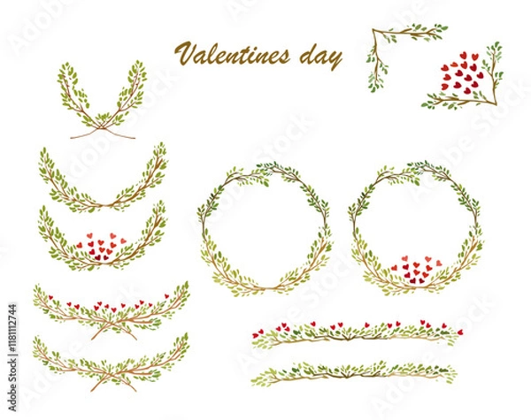 Fototapeta set of floral elements for design
set of elements for design