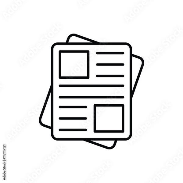 Fototapeta Newspaper vector icon