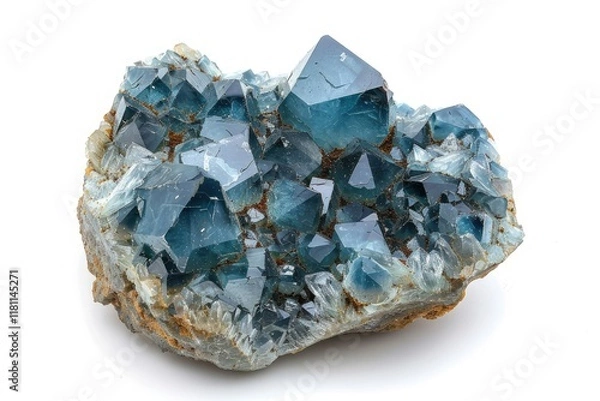 Fototapeta High Resolution of Magnificent Cuprite Isolated on White Background