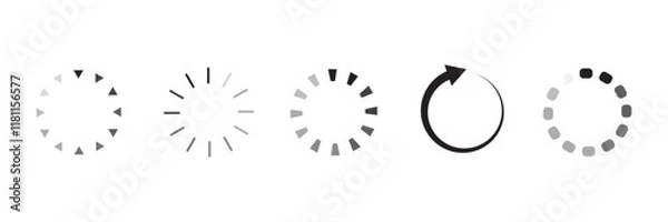 Obraz Loading Bar Icon Set Vector Design.